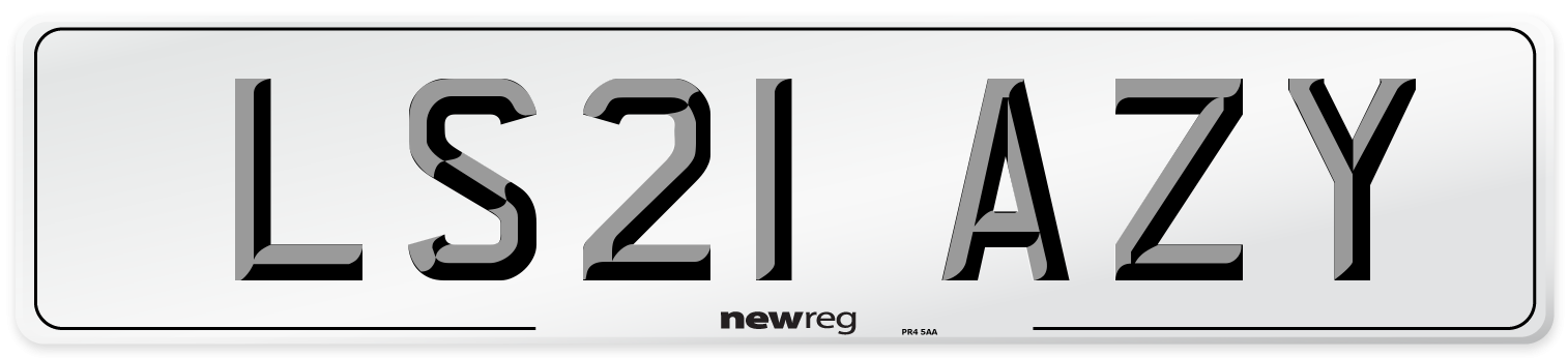 LS21 AZY Number Plate from New Reg